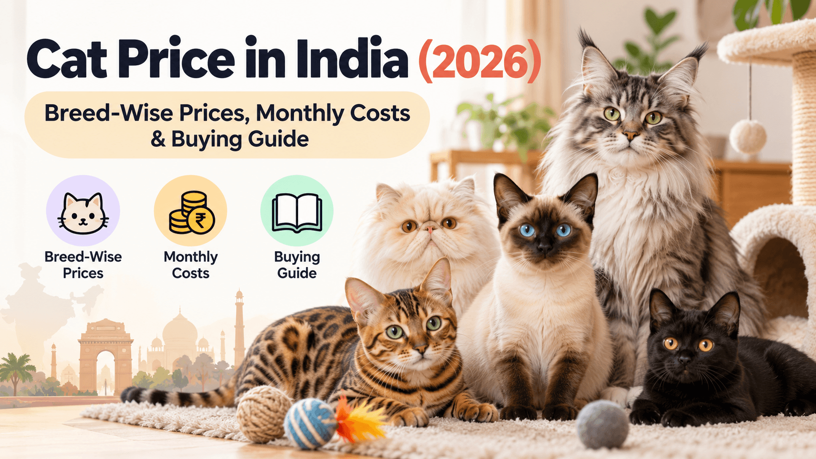 Cat Price in India (2026): Breed-Wise Prices, Monthly Costs & Buying Guide