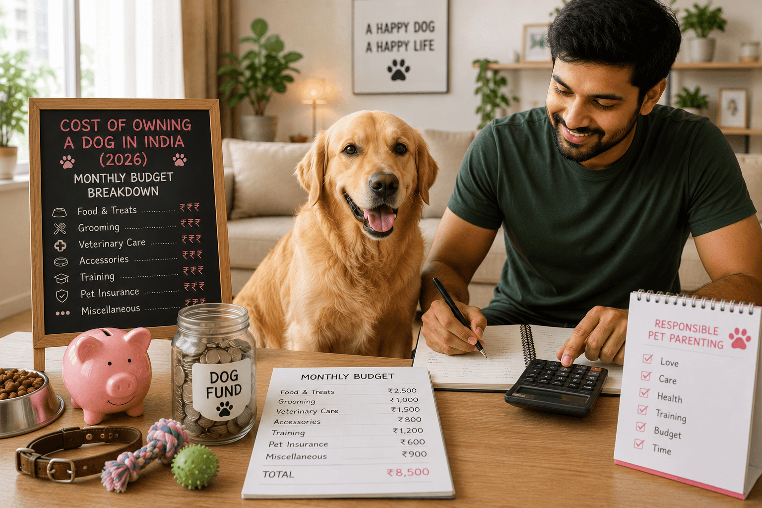 Cost of Owning a Dog in India (2026) — The Real Monthly Budget Breakdown
