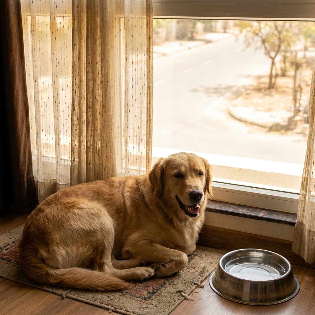 How to Protect Your Dog in Indian Summer Heat — Heatstroke Signs, Walk Timing & First Aid
