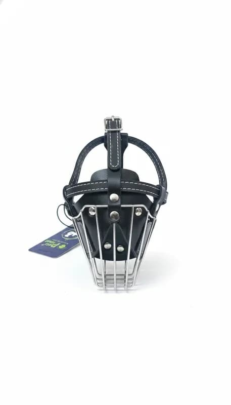 Stainless Steel Dog Muzzle – Secure, Breathable & Bite-Prevention Design