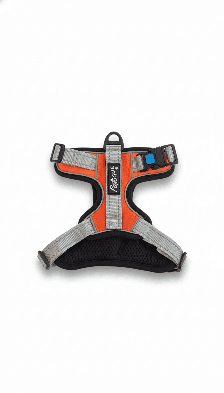 No-Pull Reflective Dog Harness with Front & Back Clip – Padded Mesh Comfort Fit
