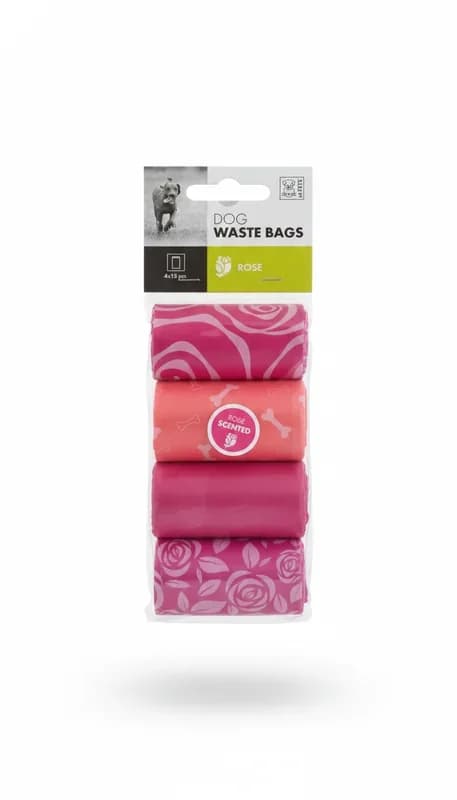 M-PETS Dog Waste Bags - Rose Scented 60-pcs