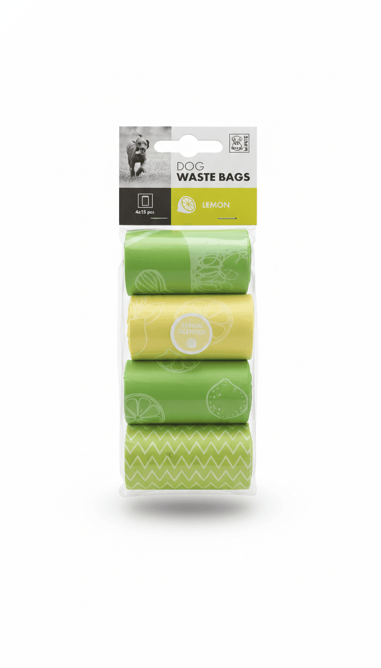 M-PETS Dog Waste Bags - Lemon Scented 60-pcs