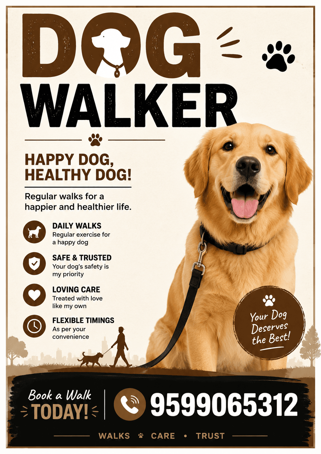 Dog Walker - Verified pet service provider in Delhi/NCR